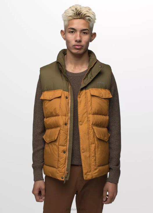 uomini gilet da trail in legno prAna color torba vestiario T6DPZ1077