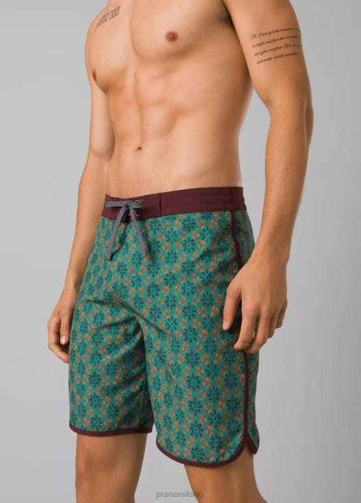 uomini pantaloncini da surf vintage prAna baia geo floreale nuotare T6DPZ1033